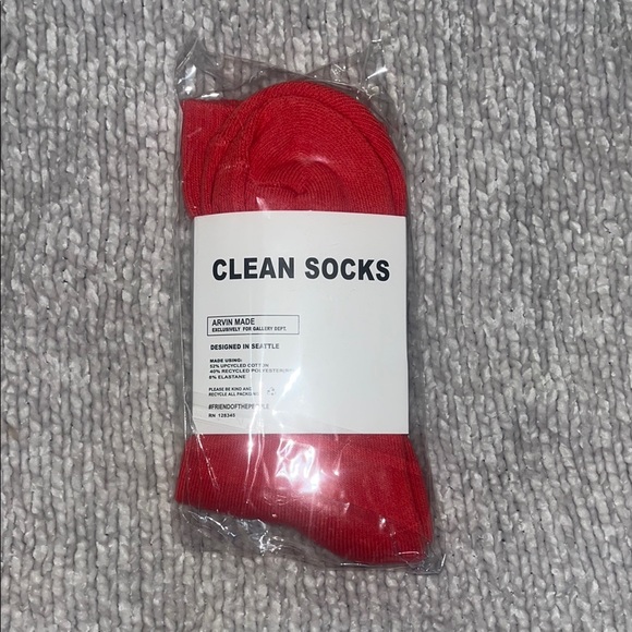 Gallery Dept Red Casual Crew Socks - Picture 2 of 2